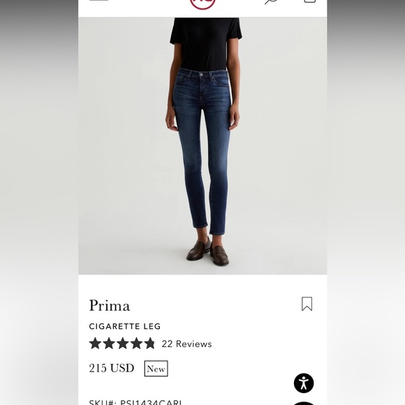 EUC Adriano Goldschmied the prima cigarette leg women’s jeans size 27R - Picture 6 of 7